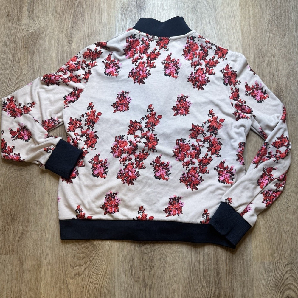 Baum Und Pferdgarten Womens Sweater Jacket Pink Floral Size M Full Zip Up - Picture 3 of 8